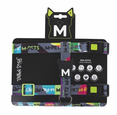 M-Pets Urban Style DNA Active Köpek Göğüs Tasması 49-83 Cm