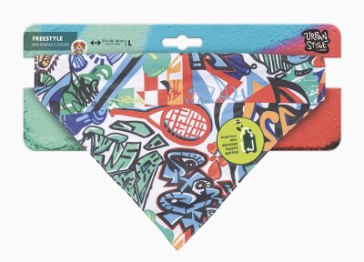 M-Pets Urban Style Freestyle Bandanalı Köpek Tasması L