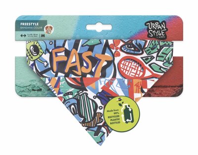 M-Pets Urban Style Freestyle Bandanalı Köpek Tasması M
