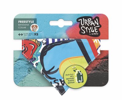 M-Pets Urban Style Freestyle Bandanalı Köpek Tasması Xs