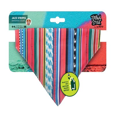M-Pets Urban Style Jazz Stripes Bandanalı Köpek Tasması M