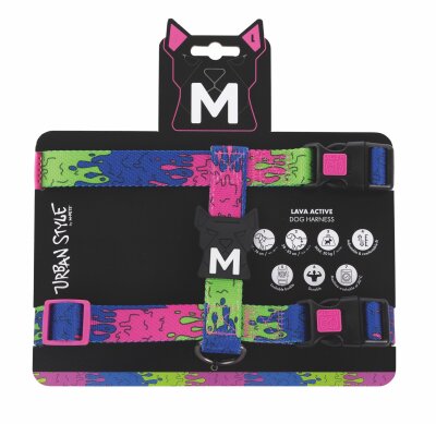 M-Pets Urban Style Lava Active Köpek Göğüs Tasması 49-83 Cm