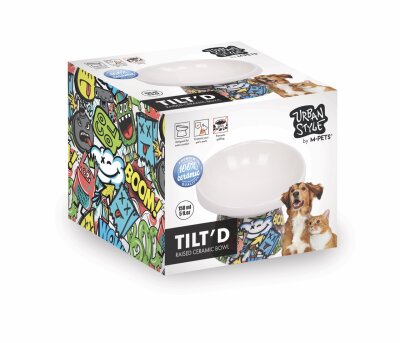 M-Pets Urban Style Tilted Eğimli Seramik Mama Kabı 150 Ml - 1