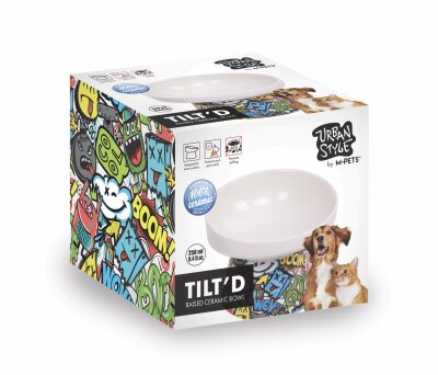 M-Pets Urban Style Tilted Eğimli Seramik Mama Kabı 250 Ml