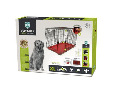 M-Pets Voyager İki Kapılı Köpek Kafesi 106x71x76 Xl