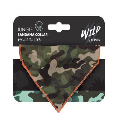 M-Pets Wild Jungle Bandanalı Köpek Tasması Xs