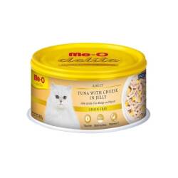 Me-O Delite Jelly Ton Balıklı ve Peynirli Yetişkin Kedi Konservesi 80 Gr - Me-O