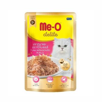 Me-O Pouch Delite Palamut ve Ton Balıklı Yetişkin Kedi Konservesi 70 Gr - 1