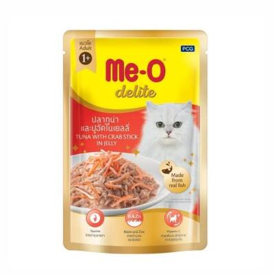 Me-O Pouch Delite Ton Balığı İle Yengeçli Yetişkin Kedi Konservesi 70 Gr - 1