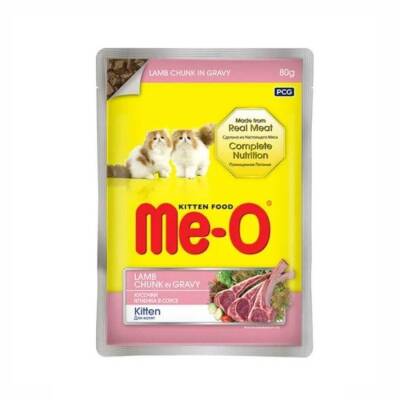 Me-O Pouch Soslu Kuzu Etli Yavru Kedi Konservesi 80 Gr - 1
