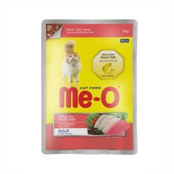 Me-O Pouch Ton Balıklı ve Alabalıklı Yetişkin Kedi Konservesi 80 Gr - Me-O