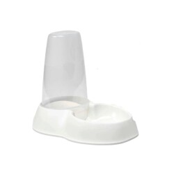 Moderna Sensiflo Hazneli Kedi ve Köpekler için Mama ve Su Kabı Beyaz 1,5 Lt - Moderna