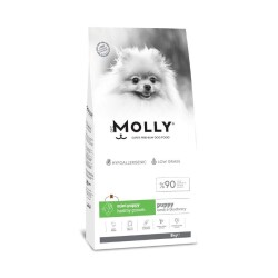 Molly Düşük Tahıllı Hypoallergenic Kuzulu ve Yaban Mersinli Küçük Irk Yavru Köpek Maması 8 Kg - Molly