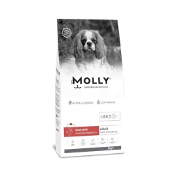 Molly Düşük Tahıllı Hypoallergenic Kuzulu ve Yaban Mersinli Küçük Irk Yetişkin Köpek Maması 8 Kg - Molly
