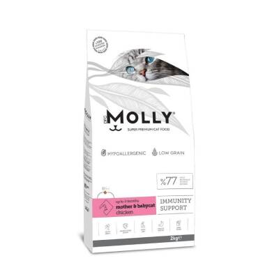 Molly Düşük Tahıllı Hypoallergenic Tavuklu Anne ve Yavru Kedi Maması 2 Kg - 1