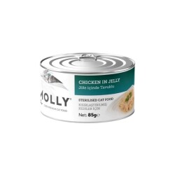 Molly Jöle İçinde Tavuklu Kısırlaştırılmış Tahılsız Yetişkin Kedi Konservesi 85 Gr - Molly