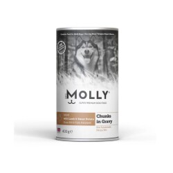 Molly Sos İçinde Parça Kuzu Etli ve Tatlı Patatesli Yetişkin Köpek Konservesi 400 Gr - Molly