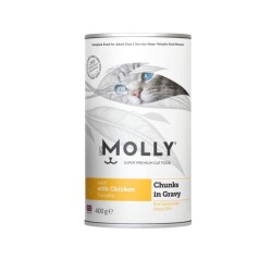 Molly Sos İçinde Parça Tavuklu Yetişkin Kedi Konservesi 400 Gr - Molly