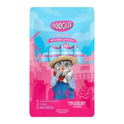 Moochie Creamy Çilekli ve Keçi Sütlü Sıvı Krema Kedi Ödülü 5x15 gr - Moochie