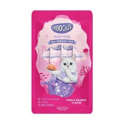 Moochie Creamy Somon ve Ton Balıklı Kedi Ödülü 5 X 15 gr - Moochie