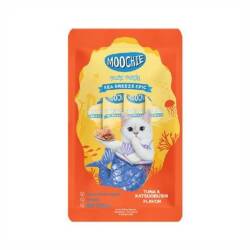 Moochie Creamy Ton Balıklı ve Katsuobushili Sıvı Krema Kedi Ödülü 5x15 gr - Moochie