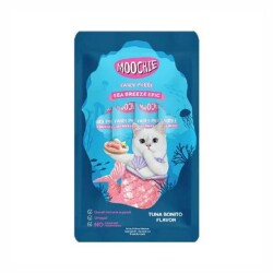 Moochie Creamy Ton Balıklı ve Palamutlu Sıvı Krema Kedi Ödülü 5x15 gr - Moochie
