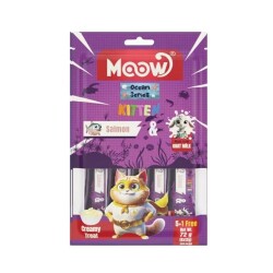 Moow Creamy Somonlu ve Keçi Sütlü Sıvı Krema Yavru Kedi Ödülü 6x12 gr - Moow