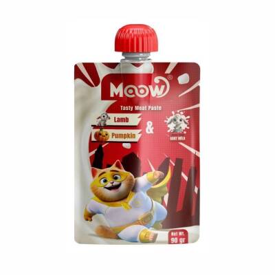 Moow Taze Kuzulu Balkabaklı ve Keçi Sütlü Kedi Et Ezmesi 90 gr - 1
