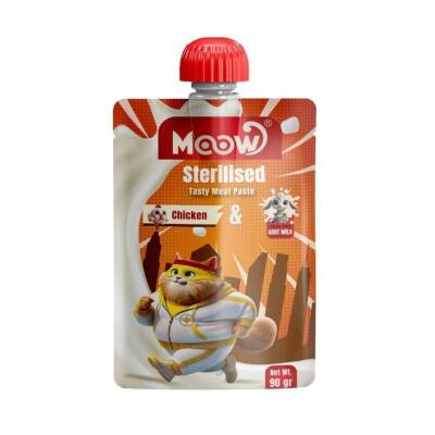Moow Taze Tavuklu ve Keçi Sütlü Kısırlaştırılmış Kedi Et Ezmesi 90 gr - 1
