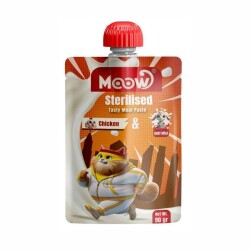 Moow Taze Tavuklu ve Keçi Sütlü Kısırlaştırılmış Kedi Et Ezmesi 90 gr - Moow
