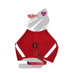 Natura Air Net Kedi Göğüs Tasması L Kırmızı - Natura