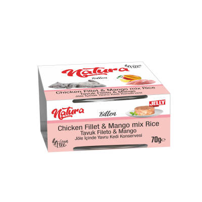 Natura Tavuk Fileto ve Mangolu Yavru Kedi Konservesi 70 gr - 1