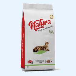 Natura Premium Kuzu Etli Yaban Mersinli Düşük Tahıllı Yetişkin Kedi Maması 2,25 kg - Natura