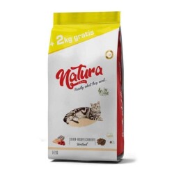 Natura Premium Somonlu Hamsili Yaban Mersinli Düşük Tahıllı Kısırlaştırılmış Yetişkin Kedi Maması 8 kg + 2 kg - Natura