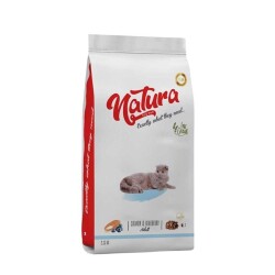 Natura Premium Somonlu Yaban Mersinli Düşük Tahıllı Yetişkin Kedi Maması 2,25 kg - Natura