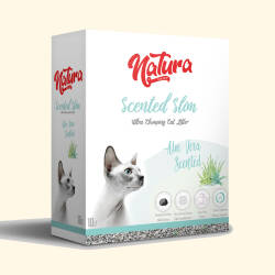 Natura Scented Slim Aloe Vera Kokulu Topaklaşan Kedi Kumu 10 lt - Natura