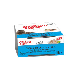 Natura Ton ve Sardalyalı Yetişkin Kedi Konservesi 70 gr - Natura