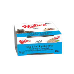 Natura Ton ve Sardalyalı Yetişkin Kedi Konservesi 70 gr - Natura