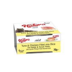 Natura Ton ve Tavuk Etli Yetişkin Kedi Konservesi 70 gr - Natura