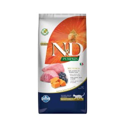 N&D Balkabaklı Kuzu Etli Yaban Mersinli Kısır Kedi Maması 5 kg - N&D