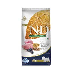 N&D Düşük Tahıllı Kuzu Etli Yaban Mersinli Küçük Irk Yetişkin Köpek Maması 7 kg - N&D