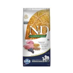 N&D Düşük Tahıllı Kuzu Etli Yaban Mersinli Orta ve Büyük Irk Yetişkin Köpek Maması 12 kg - N&D