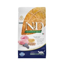 N&D Düşük Tahıllı Kuzu Etli Yaban Mersinli Yetişkin Kedi Maması 1,5 kg - N&D