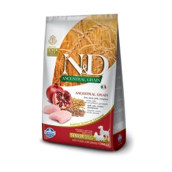 N&D Düşük Tahıllı Tavuklu Narlı Küçük ve Orta Irk Yaşlı Köpek Maması 2,5 kg - N&D