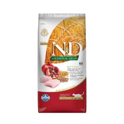 N&D Düşük Tahıllı Tavuklu ve Narlı Kısırlaştırılmış Kedi Maması 10 kg - N&D