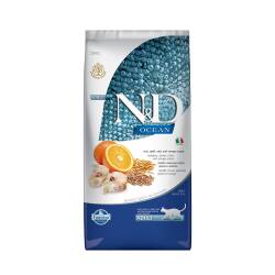N&D Ocean Düşük Tahıllı Morina Balıklı Portakallı Yetişkin Kedi Maması 5 kg - N&D