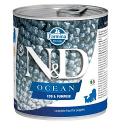 N&D Ocean Morina Balıklı ve Balkabaklı Yavru Köpek Konservesi 285 gr - N&D