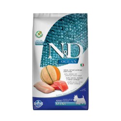 N&D Ocean Somon ve Morina Balıklı Kavunlu Mini Yetişkin Köpek Maması 2,5 kg - N&D