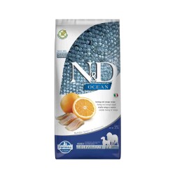N&D Ocean Tahılsız Ringa Balığı ve Portakallı Orta ve Büyük Irk Yetişkin Köpek Maması 12 kg - N&D