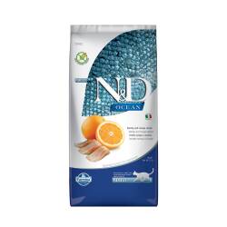 N&D Ocean Tahılsız Ringa Balıklı Portakallı Yetişkin Kedi Maması 5 kg - N&D
